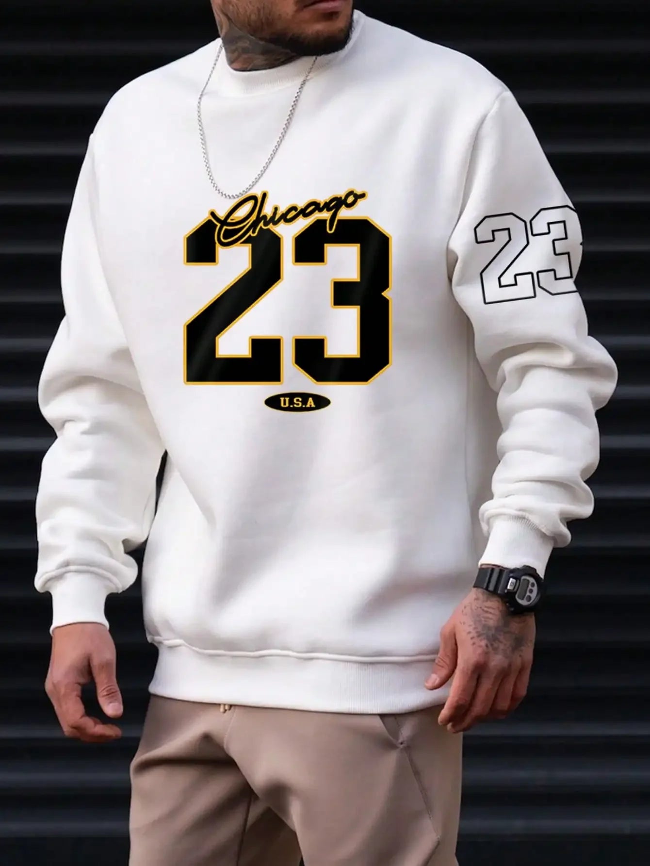 Sweatshirt sem capuz para homem