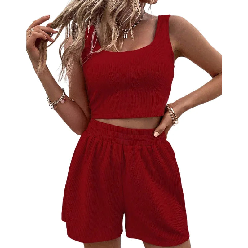 Conjunto top e calções confortáveis