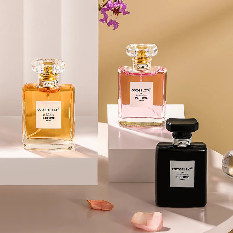 Perfume feminino, fragrância duradoura, leve e fresca 50ml
