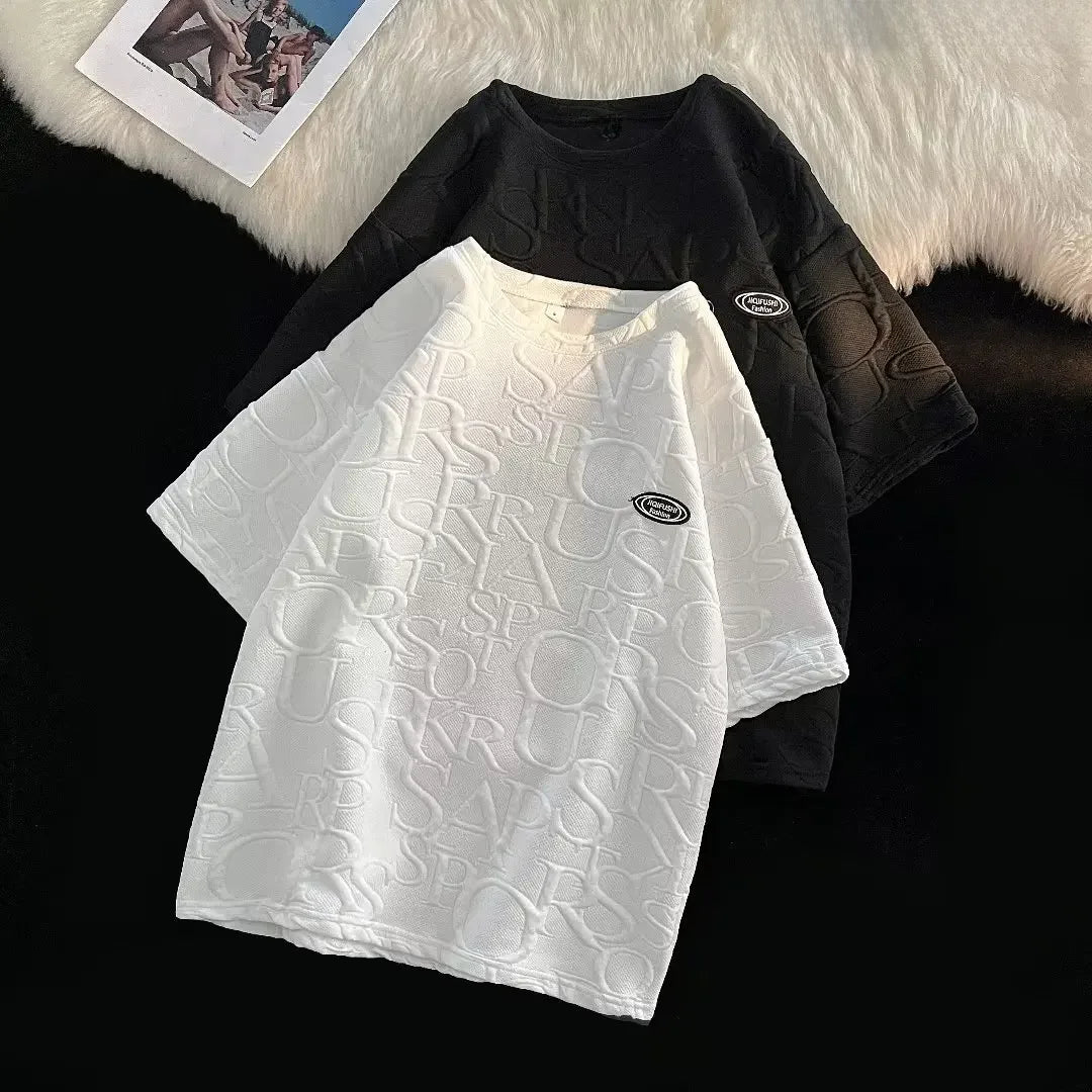 Camiseta masculina de manga curta com estampa xadrez
