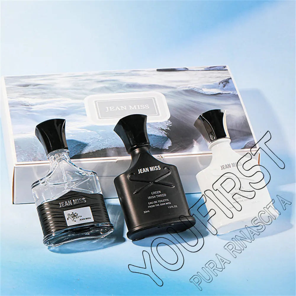 Perfume Masculino Fresh Natural 90ml Caixa de Presente Conjunto de 3 peças Perfume Colônia Duradoura