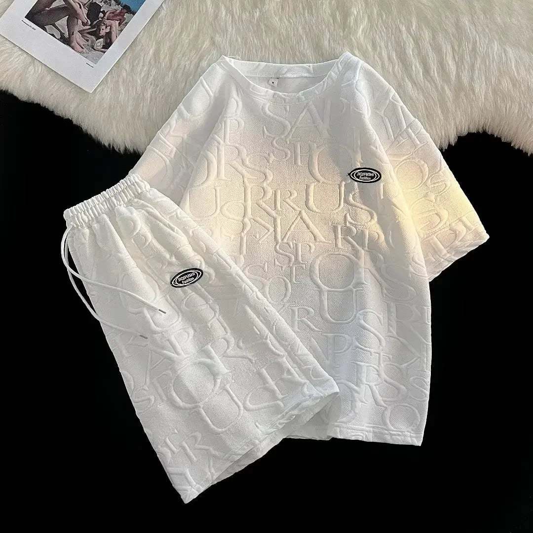 Camiseta masculina de manga curta com estampa xadrez