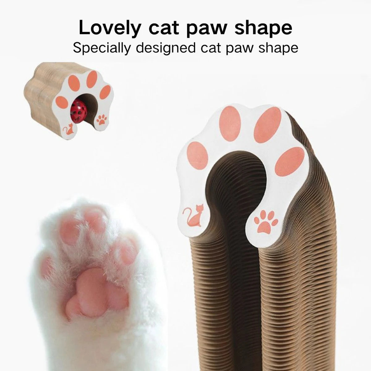 Arranhador de papelão dobrável para gatos