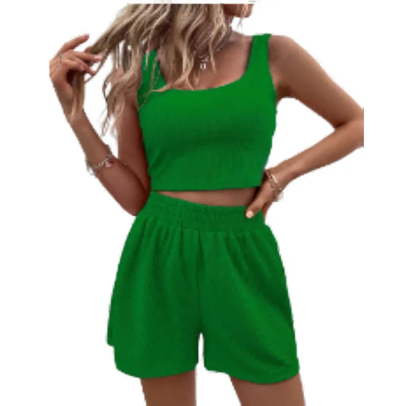 Conjunto top e calções confortáveis