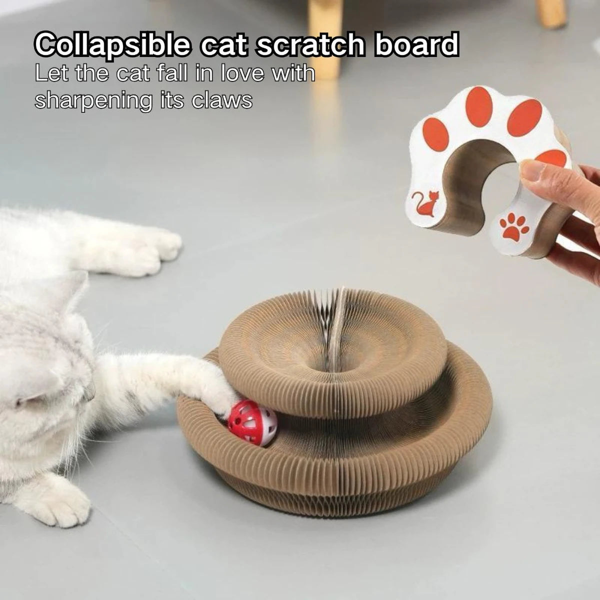 Arranhador de papelão dobrável para gatos