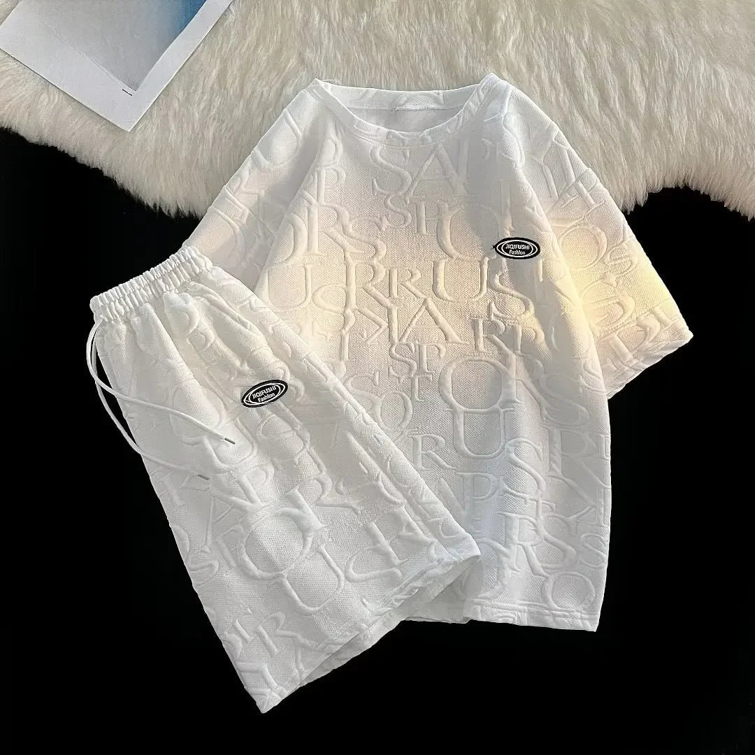Camiseta masculina de manga curta com estampa xadrez