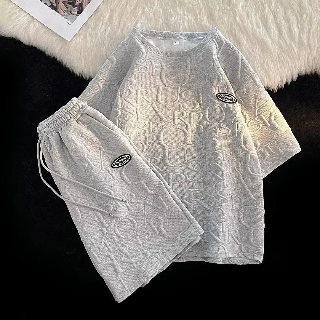 Camiseta masculina de manga curta com estampa xadrez