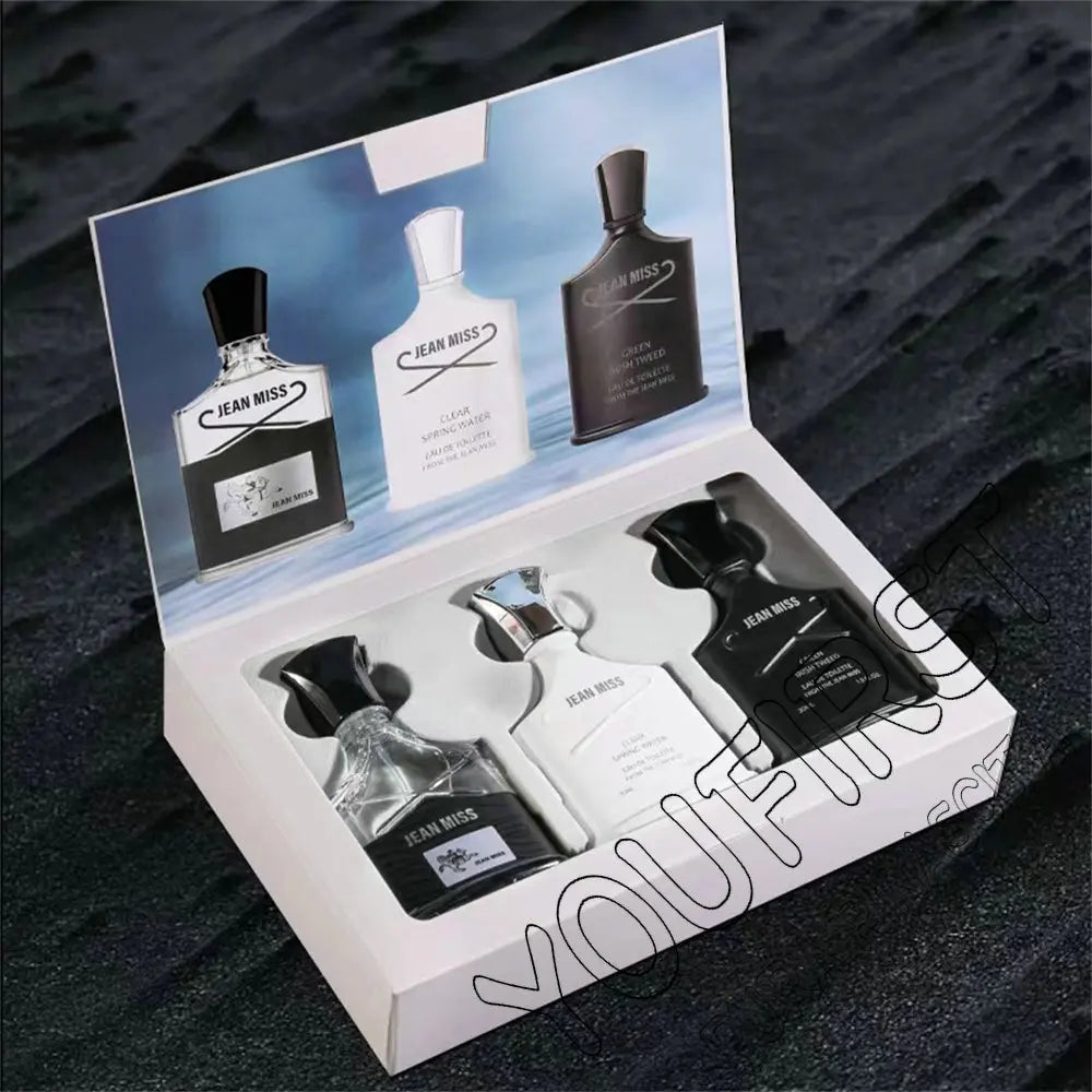 Perfume Masculino Fresh Natural 90ml Caixa de Presente Conjunto de 3 peças Perfume Colônia Duradoura