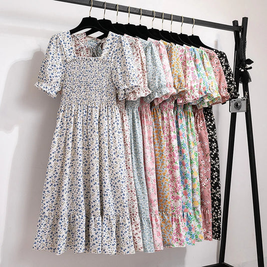 Vestidos Estampados Manga Curta