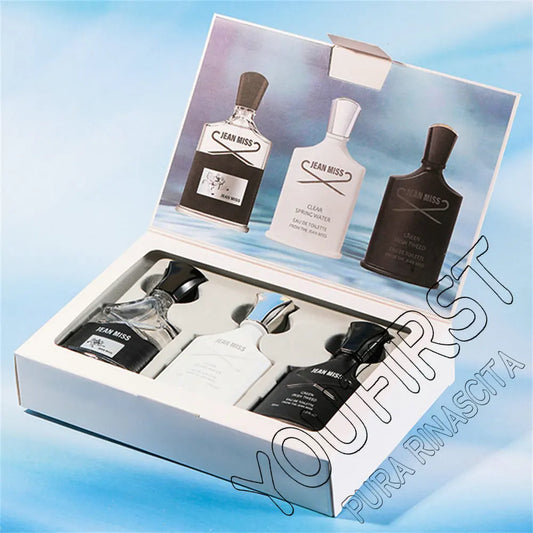 Perfume Masculino Fresh Natural 90ml Caixa de Presente Conjunto de 3 peças Perfume Colônia Duradoura