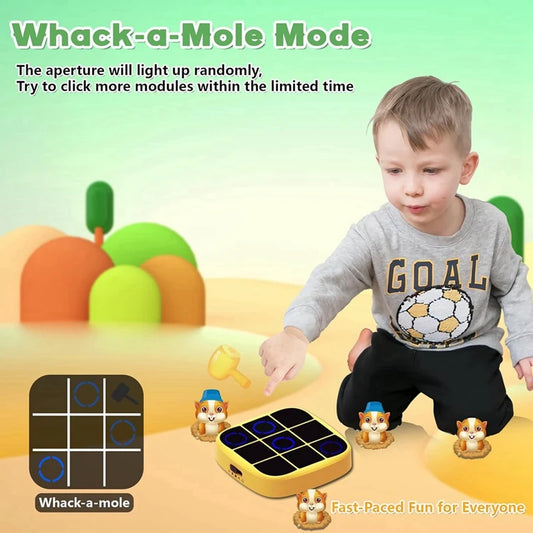 AAAEL-4-In-1 Electronic Tic Tac Toe Bolt Game, Handheld Puzzle Game Console Toy Board Games Gifts For Kids And Adults