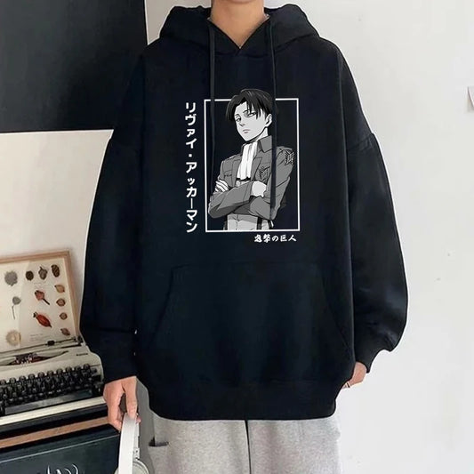Anime Levi Ackerman Sweatshirt Masculina