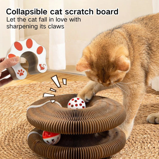 Arranhador de papelão dobrável para gatos
