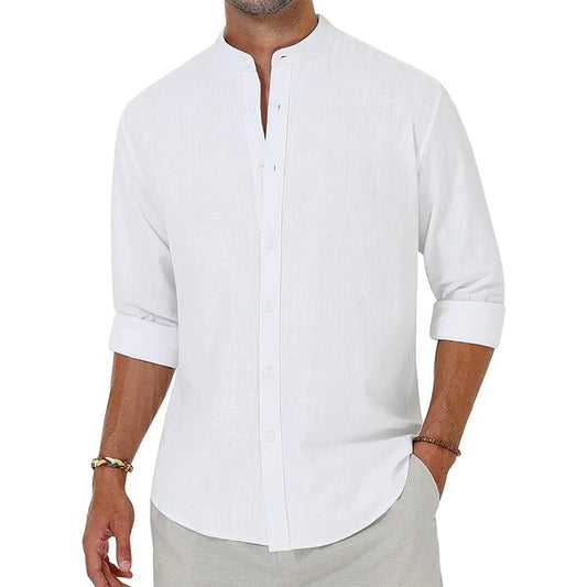 Camisa masculina de manga comprida