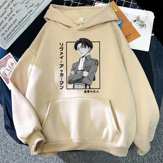 Anime Levi Ackerman Sweatshirt Masculina